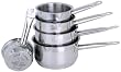Art & Cuisine - s�rie de 5 casseroles - tous et induction - inox massif - bec verseur et graduation