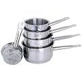 Art & Cuisine - s�rie de 5 casseroles - tous et induction - inox massif - bec verseur et graduation