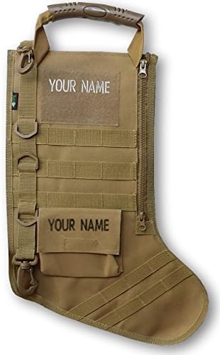 Tactical Christmas Stocking with Molle Gear (Khaki - Personalized)