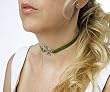 Celtic Trinity Knot Necklace - with Traditional Green Velvet Ribbon