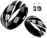 Twister - Titanium Band with Unique Two Tone Twister Design Sizes 5 to 14 - Width 6-8 mm