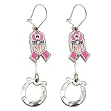 LogoArt Indianapolis Colts Breast Cancer Awareness Pink Ribbon Earrings