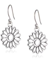 Lucky Brand Small Silver Floral Drop Earrings