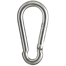 Peerless 4410640 Carbon Steel Fixed Securing Hook Snap Link, Bright Zinc Finish, 2-3/8" Overall Length, 1/4" Chain Size, 5/16" Opening Size