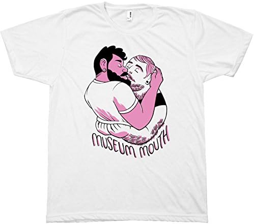 Museum Mouth Men's Cubs Kissing T-shirt XX-Large White