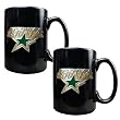 Dallas Stars 2pc Black Ceramic Mug Set - Primary Logo NHL Hockey