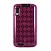 Plaid TPU Soft-gel Skin Case Cover for Motorola Atrix 4G Android phone AT&T Bonus MiniSuit LCD screen cleaner keychain-Hot Pink