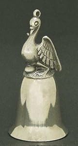 #!Cheap Reed & Barton Christmas Bell Ornament - Six Geese A-Laying 1979