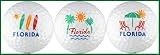 Florida Golf Balls w/ Surfboards, Palms & Chairs