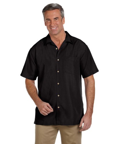 Harriton Men's Barbados Textured Camp Shirt