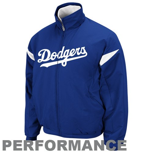Majestic L.A. Dodgers Ladies Royal Blue Therma Base Triple Peak Premier Full Zip Jacket (Small)