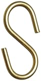Brady 23303 1-1/4" Size Solid Brass "S" Hook (Pack Of 100)