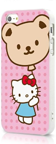 Apple iPhone 5 5S Case Cover Hello Kitty Cute Pink Pattern with Anti-Slip Grip (Polka Dot Hello Kitty)