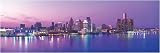 Detroit At Sunrise Michigan - Canvas by Anonymous. Art Print Poster 54 inches width by 18 inches height. Highest Quality Art Poster Print
