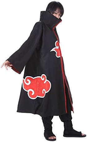 WS_COS Naruto Shippuden Cosplay Akatsuki Member Uchiha Itachi Cloak V1 2XL