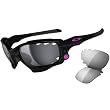 Oakley Jawbone Adult Sport Designer Sunglasses w/ Free B&F Heart Sticker - Polished Black/Black Iridium Vented, Light Grey Vented