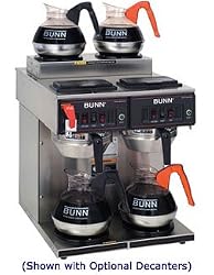 Bunn 12 Cup Automatic Coffee Brewer Maker 4 Warmers Cwtf 2/2 Twin