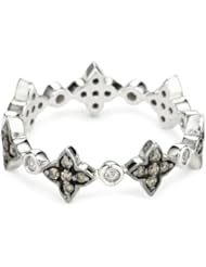 Katie Decker Deco Flower Brown Stack Ring