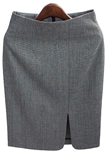 ELPIS レディース ペンシル タイト スカート フロント スリット ひざ丈 ハイウエスト エレガント OL 通勤 オフィス スーツ タイトスカート S M L XL XXL XXXL 全6色