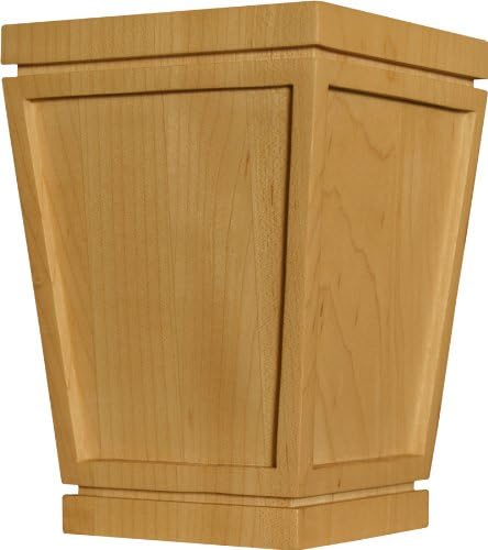 Tall Tapered Mission Bunfoot in Red Oak - 6 x 4 x 4