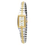 Armitron Womens 753415CHTT NOW Two-Tone Stainless Steel Expansion Bracelet Dress Watch
