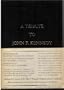 A Tribute to John F. Kennedy, 1917-1963
