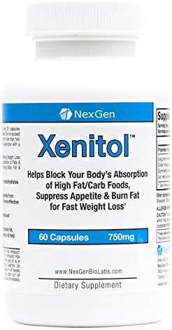 Nexgen Biolabs Xenitol Dual Action Carb and Fat Blocker Weight Loss Aid, 60 count