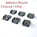 Adhesive Mounts for GoPro Hero Hero2 Hero3 Hero3+, 3 Curved + 3 Flat Mounts