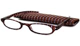 Calabria Readers Half Readers (Women) Reading Glasses - 728 Brown Stripes