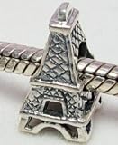 B24 Solid Sterling Silver Paris Eiffel Tower Charm Bead