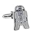 Star Wars Cufflinks R2D2 White Blue Comic Silver Wedding Mens Cuff Links