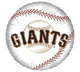 6- Licensed MLB San Francisco Giants 18 Foil Balloons For Parties And Team Spirit