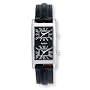 Avalon Unisex silver Tone World Traveler Dual Time Zone Strap Watch #7090-4