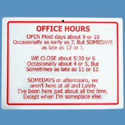 Retirement Office Hours Sign - Funny Retirement Gift