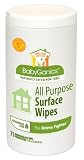 BabyGanics The Grime Fighter All-Purpose Surface Wipes, Unscented, 75-count Tubs (Pack of 2) Image