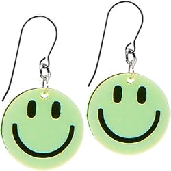 Handcrafted Smile Face Glow in the Dark Earrings