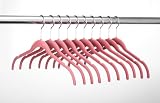ULTRA-SLIM VELVET SHIRT HANGERS - SET OF 10- Pink