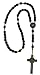 Men's St. Benedict Black Solid Wood Rosary- Made in Brazil