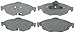 ACDelco Silver 14D869M Semi-Metallic Front Disc Brake Pad Set with Wear Sensor