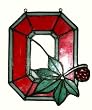 Ohio State Buckeyes Stained Glass Suncatcher