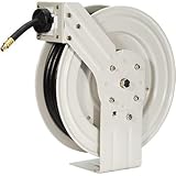 Primefit HRRUB380503 Industrial Grade Retractable Air Hose Reel with 50-Foot Rubber Air Hose
