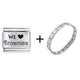 We Love Brownies Laser Italian Charm Bracelet