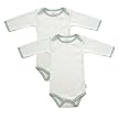 Organic Cotton Long-Sleeve Bodysuits 2-pk. - Sage Trim (36 mos.)