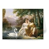 Chatelaines (oil on panel) by Pierre Henri.. - Greeting Card (Pack of 2) - 7x5 inch - Art247 - Standard Size - Pack Of 2