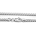 Beauniq Men's Solid Sterling Silver Rhodium Plated 2.60 Millimeters Heavy Franco Chain Necklace
