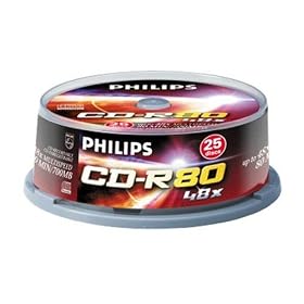 Philips CD-R 80 Minute 52x Spindle - 25Pack