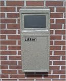 Plastic Pillar Bin Wall Mounted