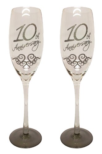 Buy traditional anniversary gifts - Boxer Gifts 10Th Anniversary Traditional Champagne Flute, Double