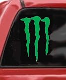 MONSTER Giant 10" Vinyl STICKER / DECAL- GREEN