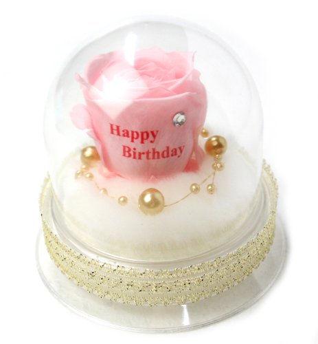 メッセージローズ (Preserved Rose) ローズドーム S1~情熱のラブジャック アトミック~ピンク 【バースデイストーン☆4月】【Happy Birthday】 22243